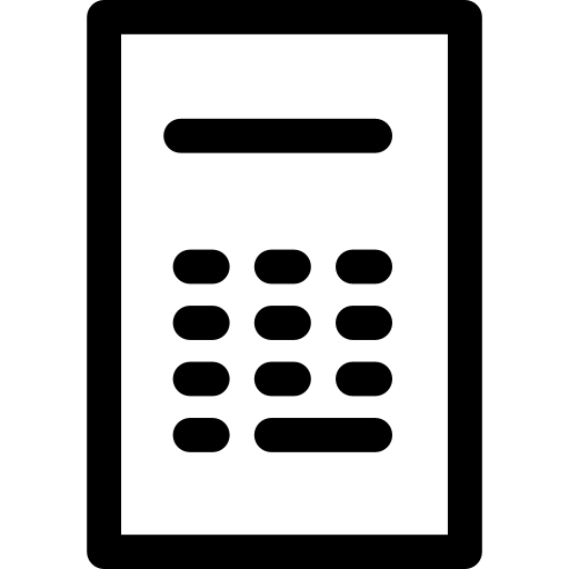 kalkulator Basic Rounded Lineal ikona