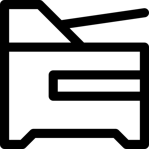 kopieermachine Basic Straight Lineal icoon