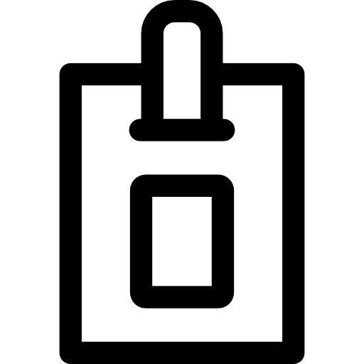 carta d'identità Basic Straight Lineal icona