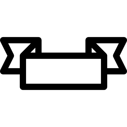 wstążka Basic Rounded Lineal ikona