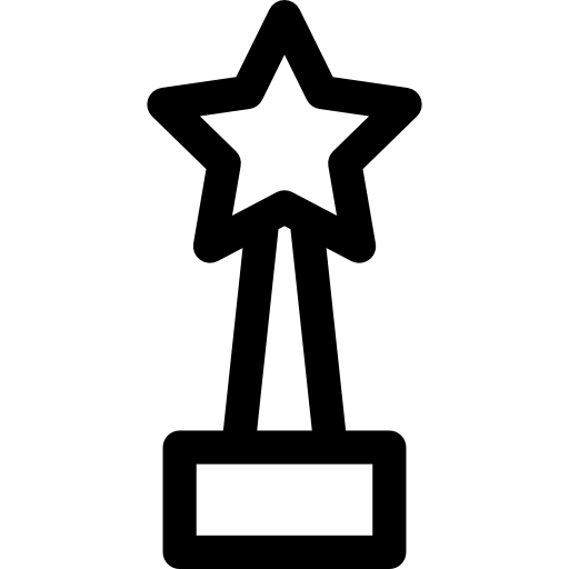 trofeo Basic Rounded Lineal icono