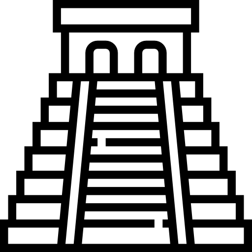 pirámide de chichén itzá Meticulous Line icono