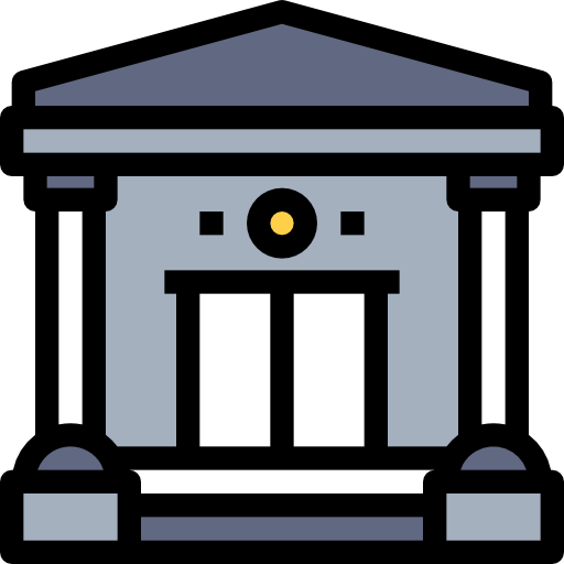 banco Justicon Lineal Color icono