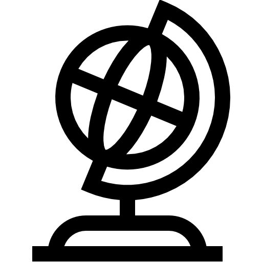 geografie Basic Straight Lineal icoon