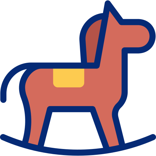 koń na biegunach Basic Accent Lineal Color ikona