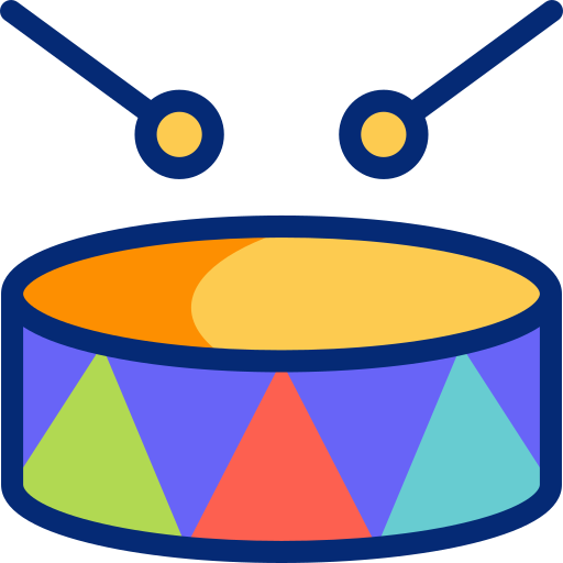 Drums Basic Accent Lineal Color icon