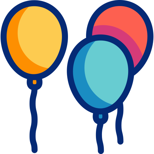 Balloons Basic Accent Lineal Color icon