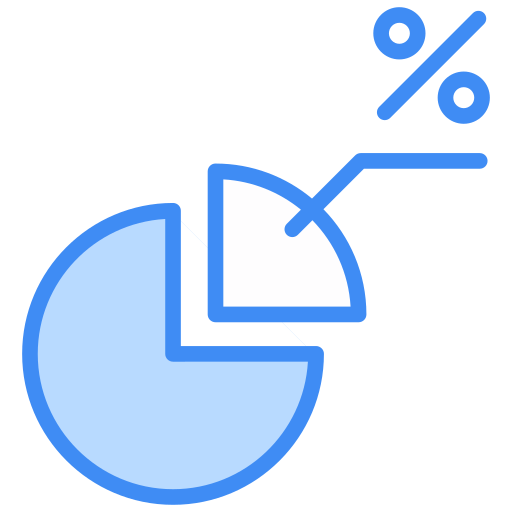 Percentage graph Generic color lineal-color icon