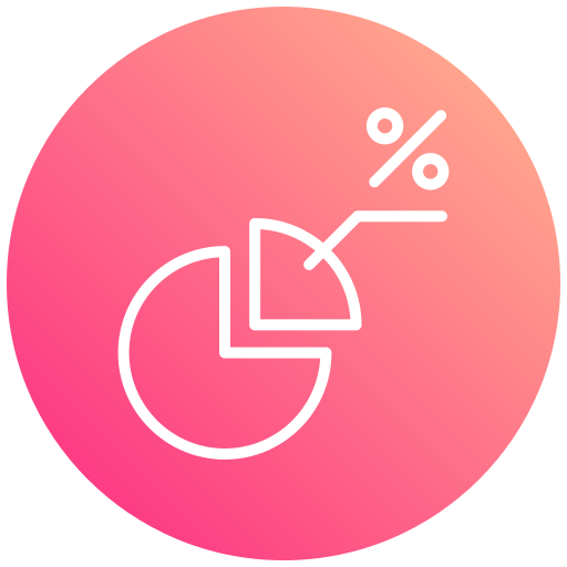 wykres procentowy Generic gradient fill ikona