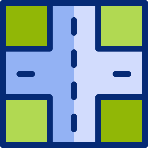 mapa de la calle Basic Accent Lineal Color icono