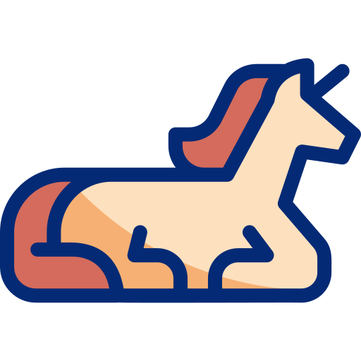 unicornio Basic Accent Lineal Color icono