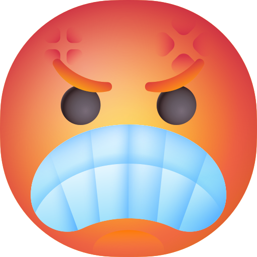 Angry 3D Color icon