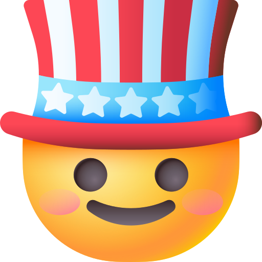 Uncle sam 3D Color icon