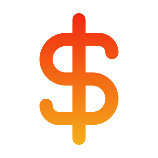 dólar Generic gradient outline icono