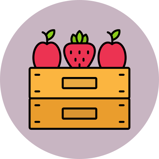 Коробка с фруктами Generic color lineal-color иконка