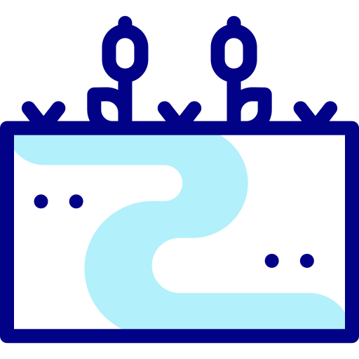 rzeka Detailed Mixed Lineal color ikona