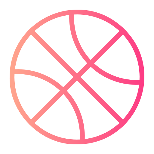 een basketbal Generic gradient outline icoon