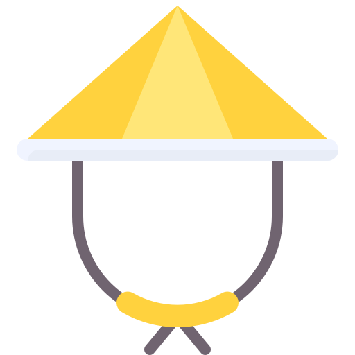 Китайская шляпа Generic color fill иконка