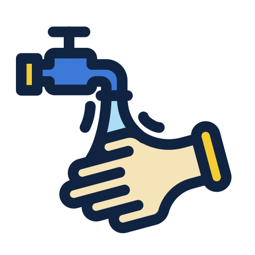 hand wassen Generic color lineal-color icoon