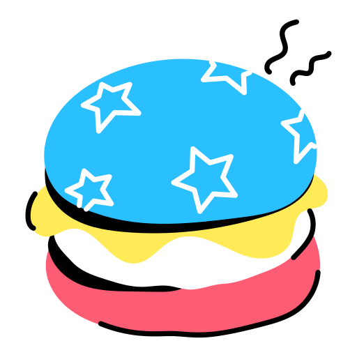 hamburger Generic Sticker Color Lineal Color icona
