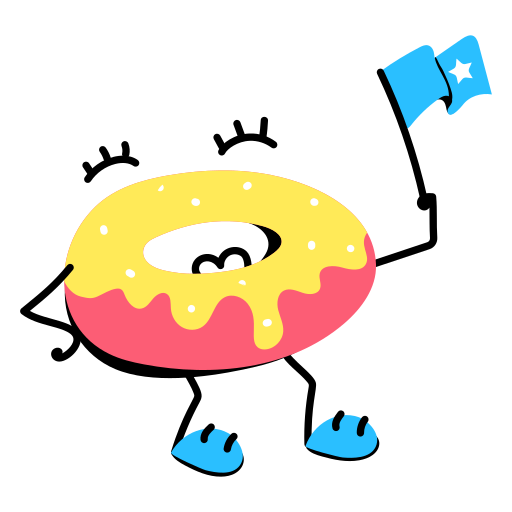 donut Generic Sticker Color Lineal Color icoon