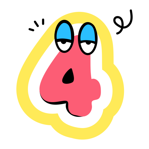 Number 4 Generic Sticker Color Lineal Color icon