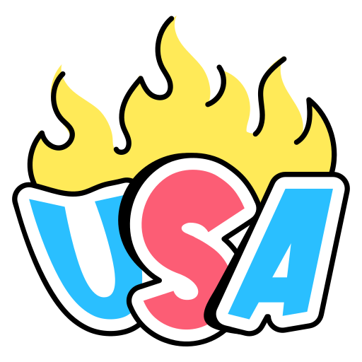 usa Generic Sticker Color Lineal Color icon