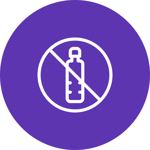 No plastic bottles Generic color fill icon