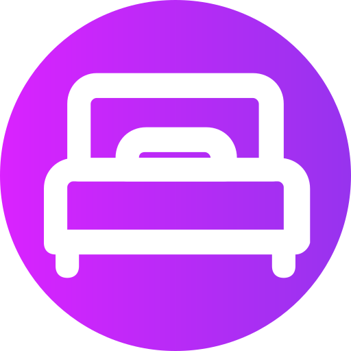 Single bed Generic gradient fill icon