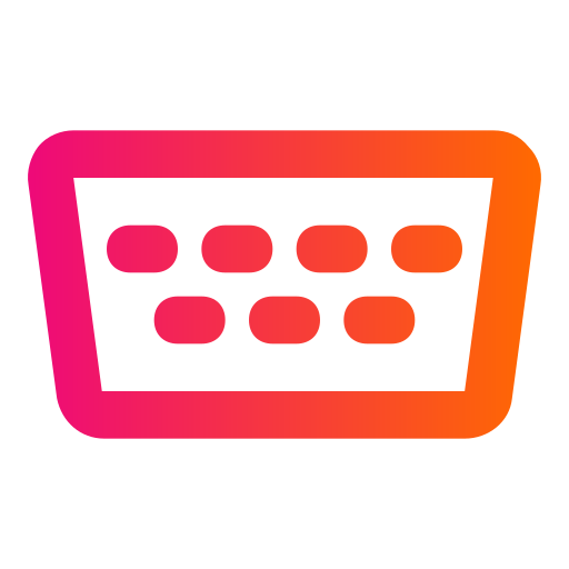 Keyboard Generic gradient outline icon