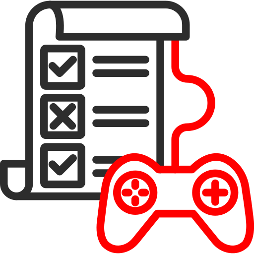 Game Arslan Haider Outline Red icon