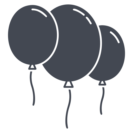 Воздушный шар Generic black fill иконка
