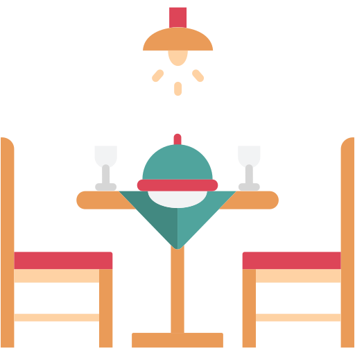 夕食のテーブル Generic color fill icon