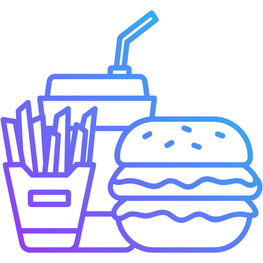 fast food Generic gradient outline icoon