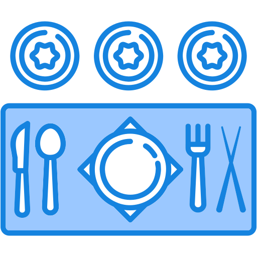 テーブルに食器を並べる Generic color lineal-color icon