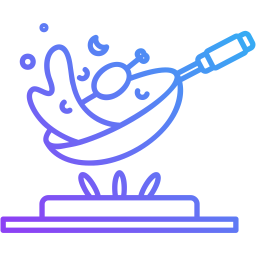 frituurpan Generic gradient outline icoon