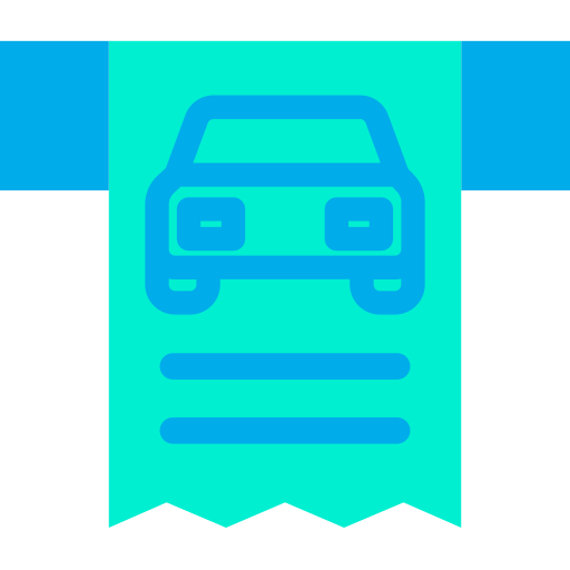 ticket de estacionamiento Kiranshastry Flat icono