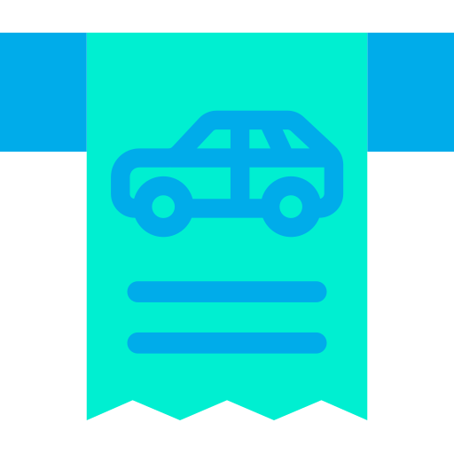 ticket de estacionamiento Kiranshastry Flat icono