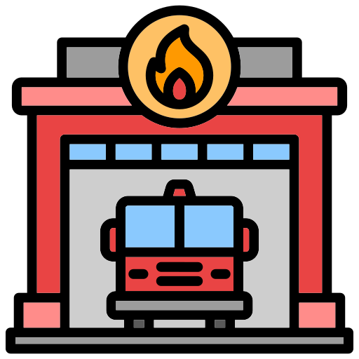Fire station Generic color lineal-color icon