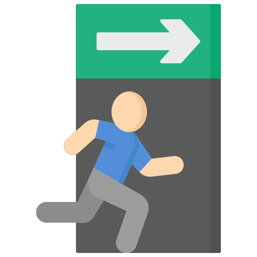 Emergency exit Generic color fill icon