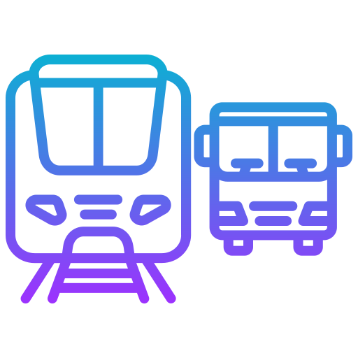 openbaar vervoer Generic gradient outline icoon