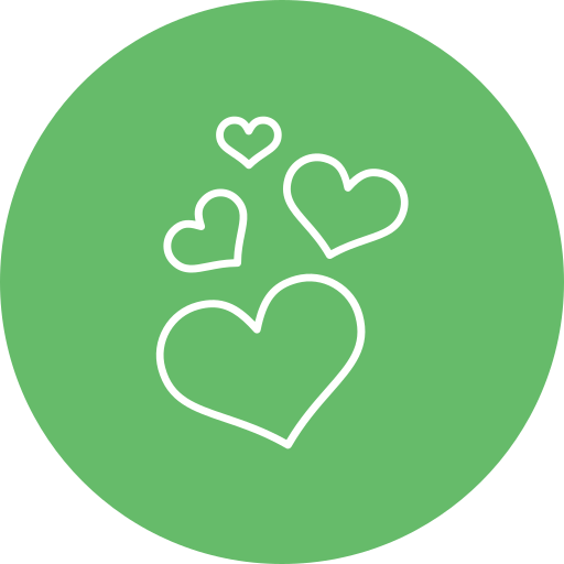 Hearts Generic color fill icon