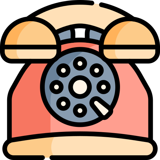 teléfono analógico Kawaii Lineal color icono