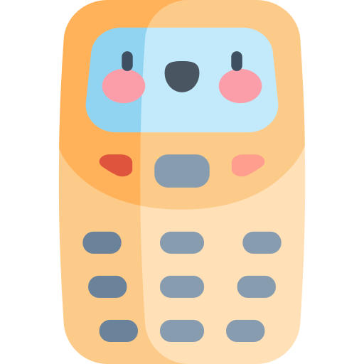 telefon komórkowy Kawaii Flat ikona