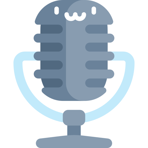 mikrofon Kawaii Flat ikona
