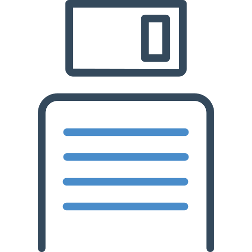 Computer Arslan Haider Outline Blue icon