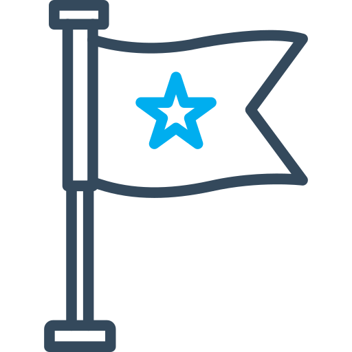Flag Arslan Haider Outline Blue icon
