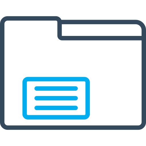 Folder of desktop Arslan Haider Outline Blue icon