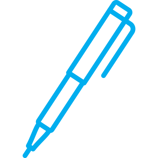 stylo Arslan Haider Outline Blue Icône