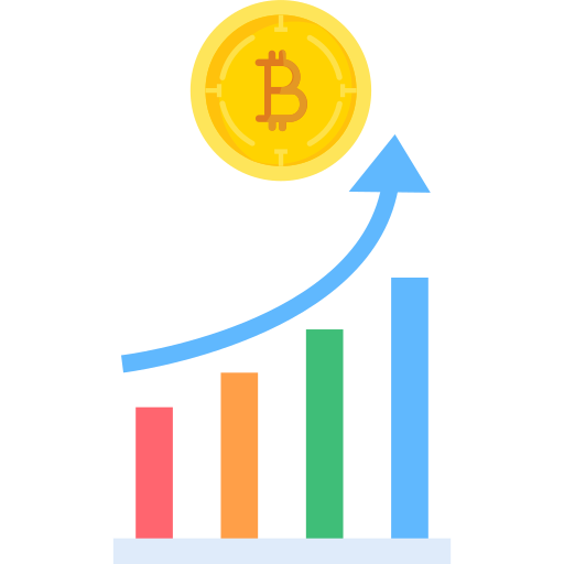 Bitcoin chart Arslan Haider Flat icon